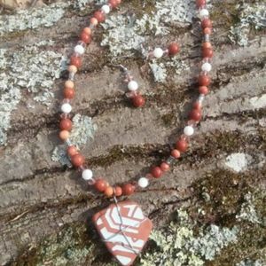 Abstract design necklace & earring set